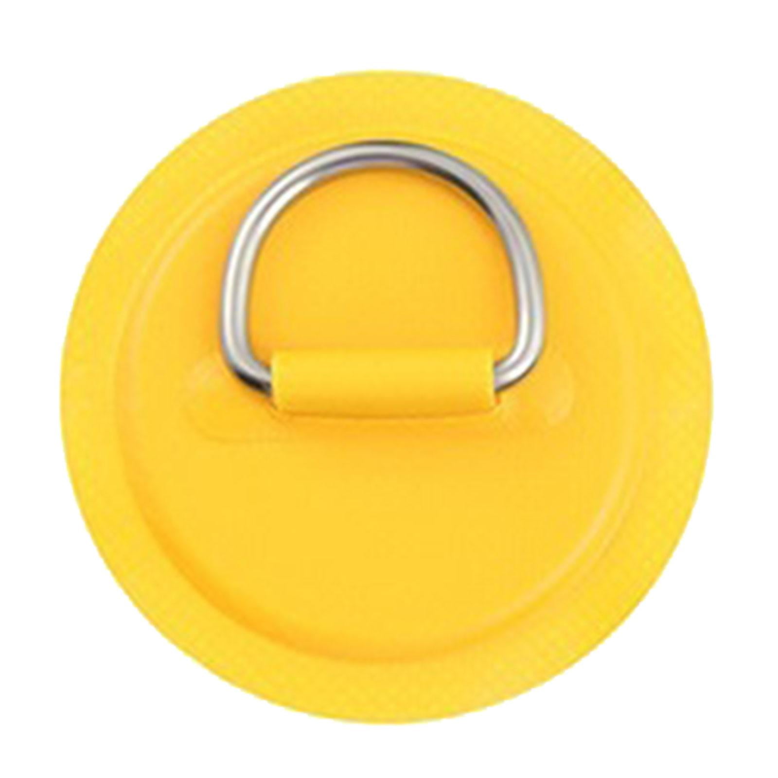 DimyFew D PVC Stainless Steel Durable Multifunctional 2.5M Black Round Bungee Cord Patch Yellow