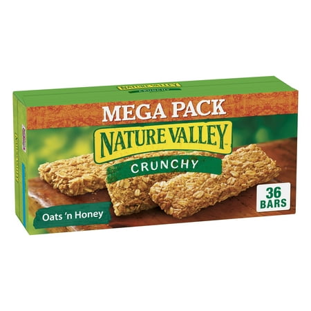 Nature Valley Granola Bar, Crunchy Granola Bar, Oats 'N Honey 36 (Best Protein Snacks For Kids)