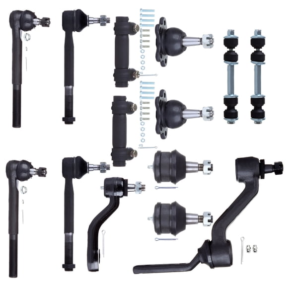 ECCPP 14pcs Inner Outer Tie Rod End Adjusting Sleeve Sway Bar Link Lower Upper Ball Joint Pitman Arm Idler Arm fit for Chevrolet C1500 C2500 For GMC C1500 C2500