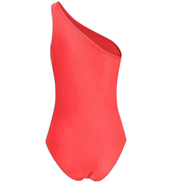 Ruziyoog One Shoulder Swimsuits Bathing Suits for Women One Piece
