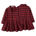 thumbnail image 5 of YTDSCS Kids Girls Long Sleeved Dress for 3-11 Years,Button Pullover Dress,Toddler Casual Dress,Plaid Shirt Dress, 5 of 7