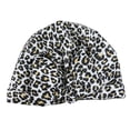 thumbnail image 3 of Gorros de baño para ducha Estampado de flores Impermeable Reutilizable Elástico Colorido Universal Largo Sombrero corto Baño Estampado de Juegos de accesorios de baño Estampado de leopardo blanco Bearachild HA062078-12B, 3 of 6