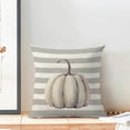 thumbnail image 3 of Fall Pillow Covers 20x20 Inch Set of 2,Grey Pumpkin Throw Pillows Case,Gray Stripes Autumn Outdoor Decorative Square Linen Farmhouse Harvest Decor Cushion Covers for Home Sofa Bed Couch, 3 of 6