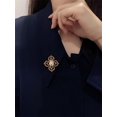 thumbnail image 2 of Antique Crystal Brooch Pin for Women Men Vintage Rhinestone Art Deco Flower Clover Boho Victorian Brooches Lapel Pins Elegant Dress Accessories Wedding Birthday Jewelry, 2 of 6