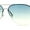 Silver / Blue Yellow, variant on Half Frame Rimless Classic Air Force Officer Fashion Sunglasses Gold Black Green