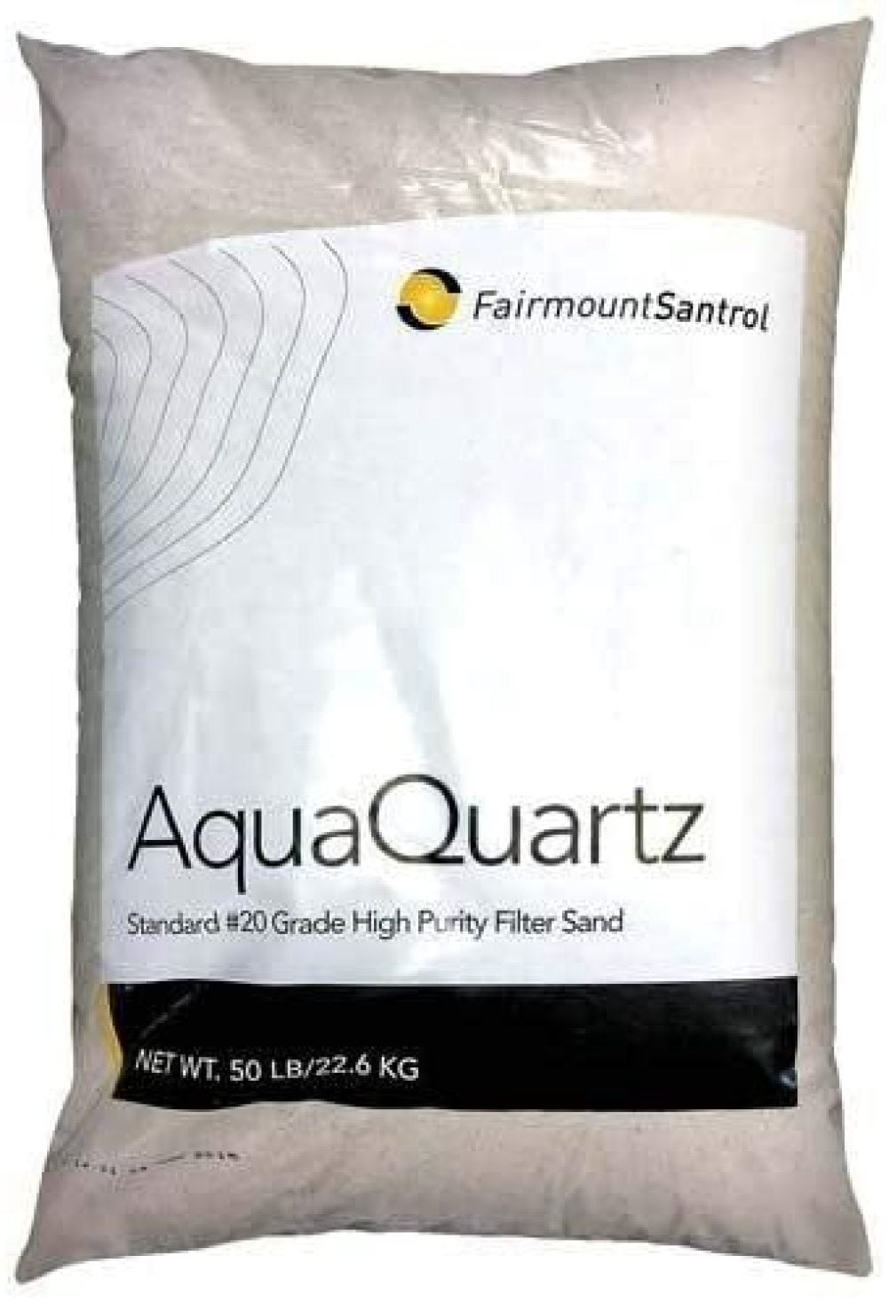 FairmountSantrol AquaQuartz-50 Pool Filter 20-Grade Silica Sand 50 Pounds White