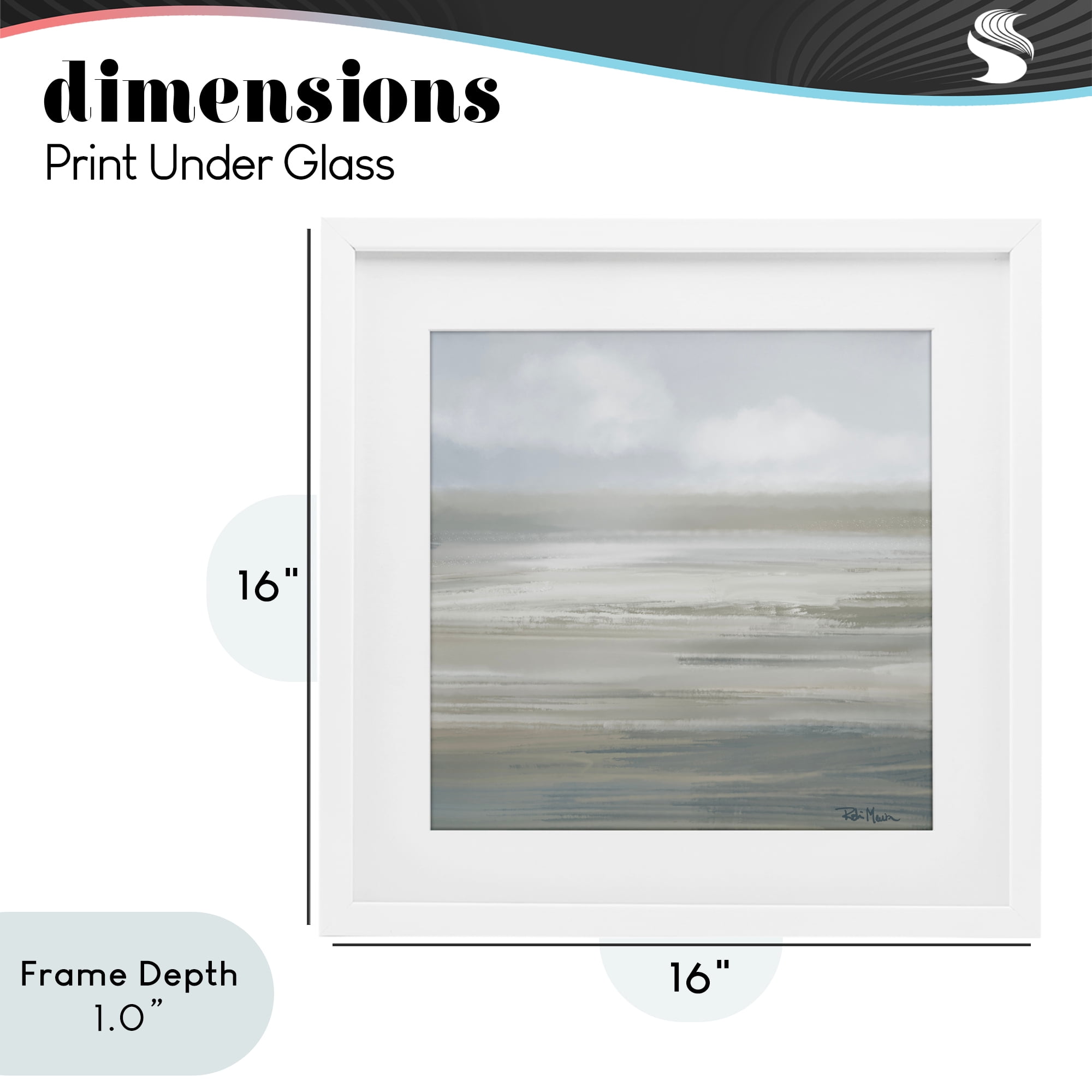 Stupell Industries Mid Afternoon Landscape White Framed Print Under Glass, design by Robin Maria