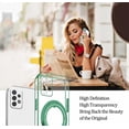 thumbnail image 2 of Compatible with Samsung Galaxy A23 5G Case with Magnetic Stand Clear,Phone Samsung A23 5G Case Silicone Transparent Support Wireless Charging Shockproof Luxury Protective Cover (Green), 2 of 14