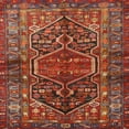 thumbnail image 1 of Ahgly Company Machine Washable Indoor Square Traditional Tomato Red Area Rugs, 7' Square, 1 of 7