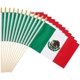 thumbnail image 2 of Paquete de 25 banderas pequeñas de Estados Unidos, mini banderas mexicanas de mano en palo, 6 x 8 pulgadas, 2 of 7