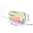 thumbnail image 2 of Unique Bargains 1 Pc Women Portable LOVE Makeup Bag for Vacation Travel Gym Wedding Plush Green, Purple, 2 of 3