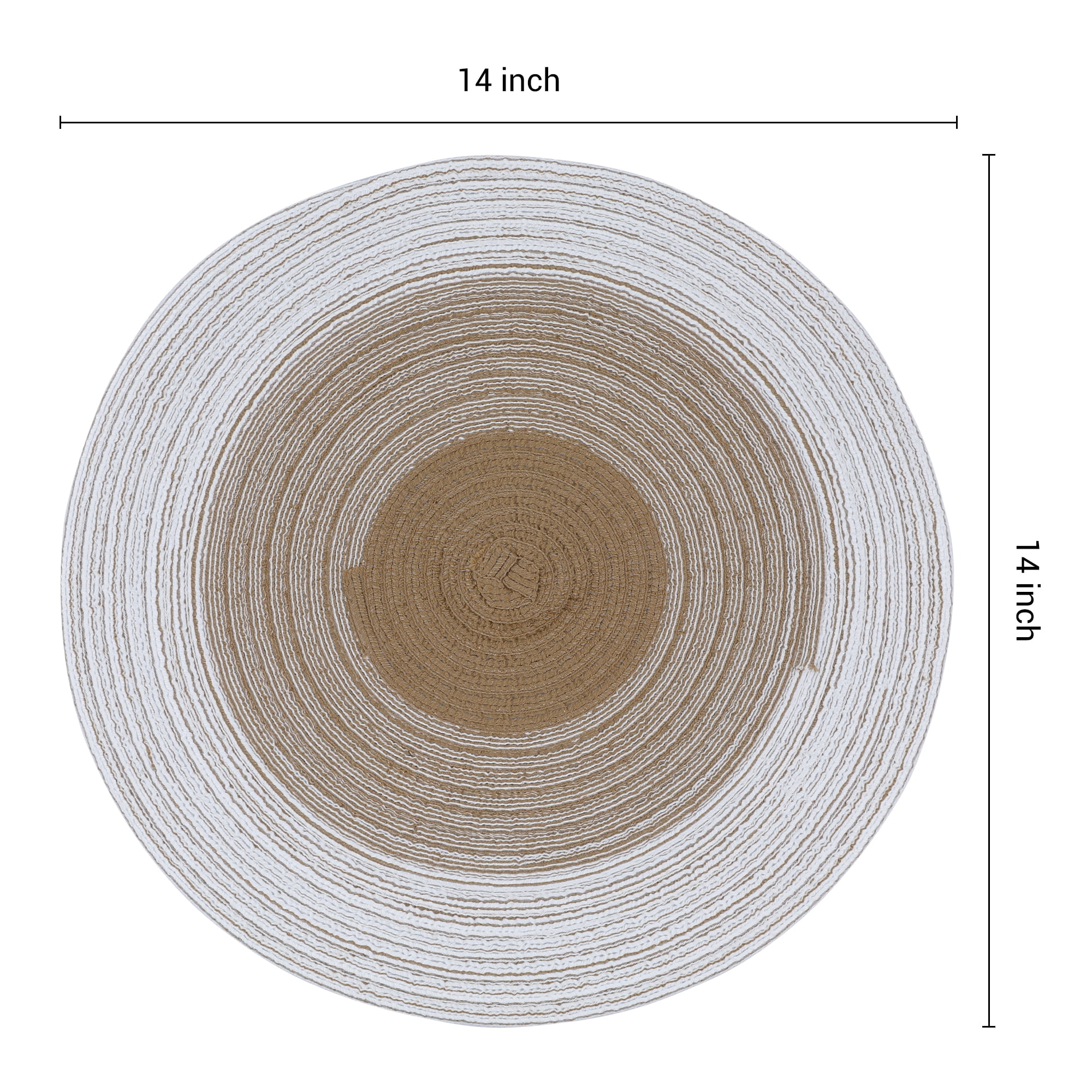 Unique Bargains Set of 6 Rattan Placemats for Dining Table Coffee