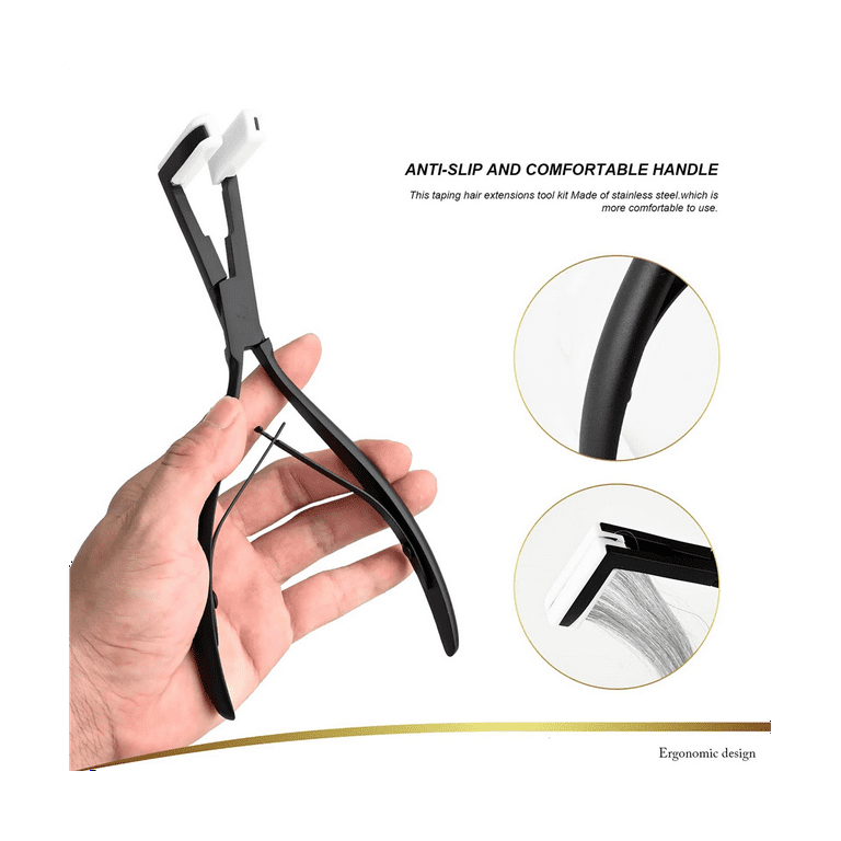 Tape-In Hair Extensions Pliers Kit Flat Surface Plier Hair Tape Sealing Tool  US
