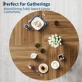 thumbnail image 2 of YUSAZENS 47 Inch Round Dining Table for 4, Durable Kitchen Table with Sturdy Base, Ideal for Dining Room, Walnut Finish, 2 of 6