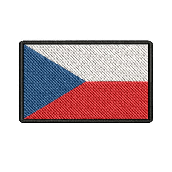 Czechia Flag Embroidered Iron-on Patch