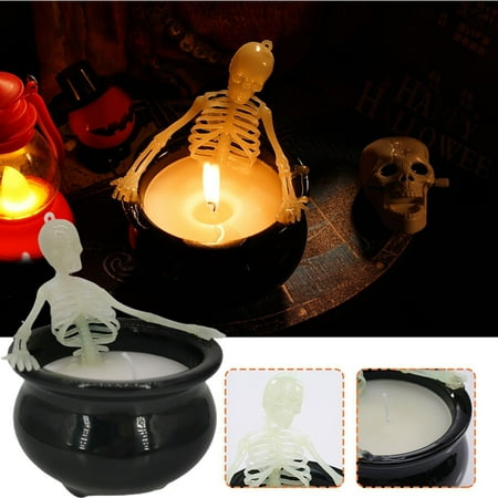 

Halloween Decoration Light Horror Ghost Skull Halfface Holder Pendant House Skeleton Party Wall Decor Candle Candlestick