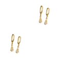 thumbnail image 4 of Pendientes de guitarra Qarigey 2 piezas colgante de circón brillante Unisex Clip para Oro, 4 of 6