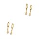 thumbnail image 3 of Pendientes Qarigey Forma De Guitarra 2 Piezas Joyería De Bucle De Circón Brillante Para Mujeres Y Hombres Clip De Oreja Llamativo Oro, 3 of 6