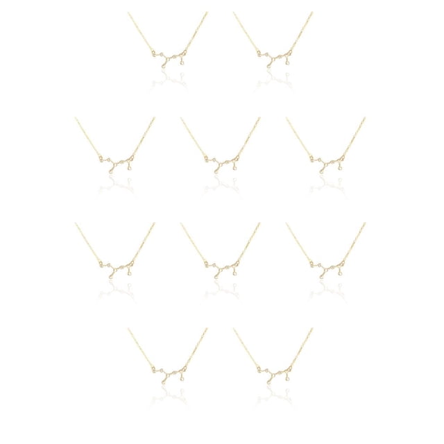 Sonducket Ins Constellations Theme Amistad Collar Rhinestone Cómodo Delicado con Display Card Colgante para Lover Festival Gifts Virgo gold Type1 NO1