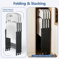 thumbnail image 6 of HaiCube 6 Pack Portable Plastic Folding Chair with Back Support, Heavy Duty Steel Frame, Indoor Outdoor for Party Wedding Office Patio, White, 6 of 9