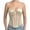 Milky White, variant on Women's Mesh Corset Tops Gothic Adjustable Lace-Up Boned Shapewear Strapless Sheer Mesh Deep V Bodysuit Skin Tone L
