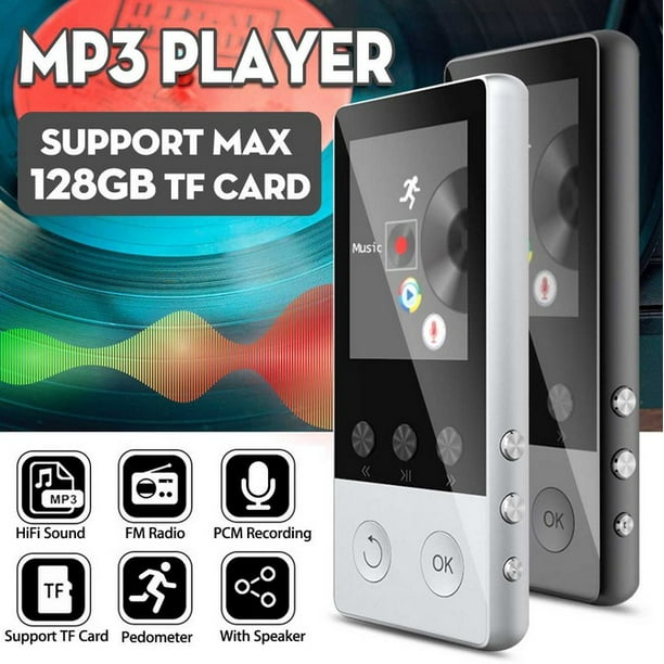 MP3/MP4 Player With Bluetooth 5.0 Built-in Speaker Touch Key FM Radio Video  Play E-book HIFI Metal Mini Walkman Supports TF Card