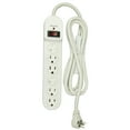 thumbnail image 2 of (4 pack) Hyper Tough 6-Outlet Surge Protector with 900-Joule Protection with 6  Feet Power Cord, Glossy White, 2 of 8