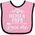 thumbnail image 3 of Inktastic Mema and Papa Love Me Boys or Girls Baby Bib, 3 of 4