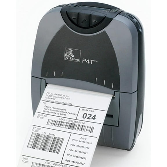 Restored Zebra P4T Mobile Thermal Transfer Printer  Portable Label & Receipt Printer, 203 DPI (P/N: P4D-0U100000-00) (Refurbished)