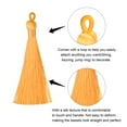 thumbnail image 3 of Uxcell 3.7" Silky Bookmark Tassels with Loop for DIY Craft Accessory, 12Pack Yellow, 3 of 5