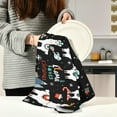 thumbnail image 6 of Dreamtimes Merry Christmas with Llama Set Kitchen Towels Set of 4 Dishcloths Hand Towels Tea Towels Ultra Absorbent for Cleaning Washing Drying Dishes Tableware 28'' x 18'', 6 of 7