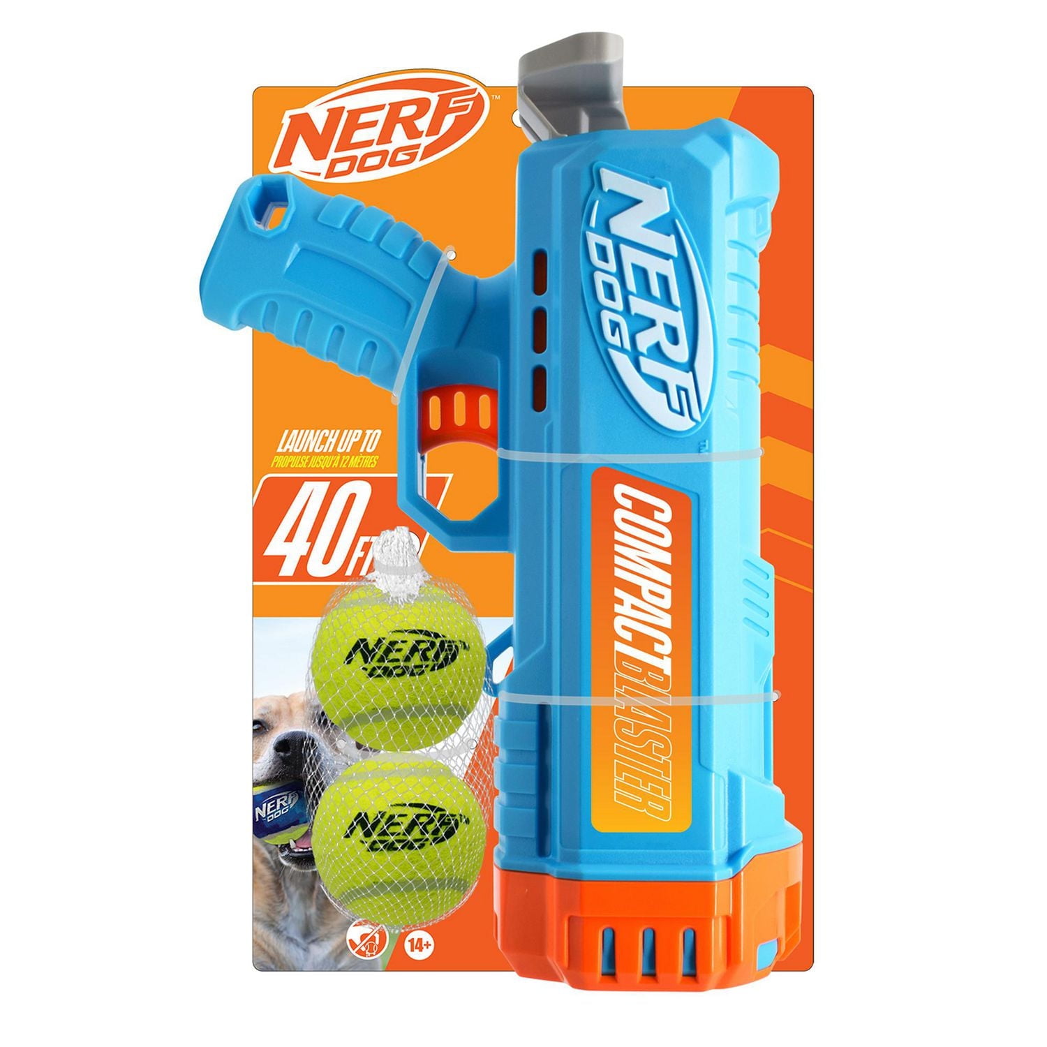 NERF Dog Blaster with Tennis Balls, Dog Toy 12inch - Walmart.ca