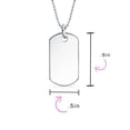 thumbnail image 3 of Bling Jewelry Mens Sterling Silver Dog Tag Pendant Necklace Men and Teens, 3 of 5
