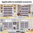 thumbnail image 6 of Purple Grey Stripe Kitchen Curtains 96 Inch Length, Minimalist Farmhouse Striped Grommet Top Bedroom Living Room Curtains, Light Filtering Cafe Curtain Drapes 2 Panels Set 104''x96'', 6 of 9