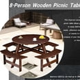 thumbnail image 7 of Natural Wood Grain Design | Outdoor Gathering with 4 Benches | Comfortable Legroom for All, 7 of 7