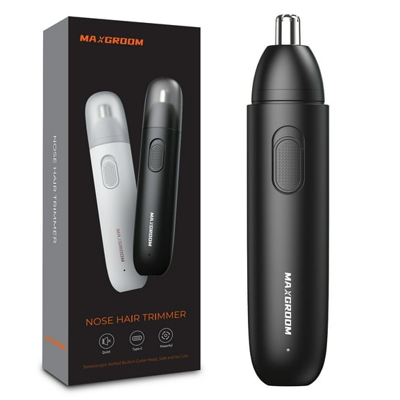 MAXGROOM Nose Hair Trimmer, Portable 360°Rotating Electric Nose Ear Hair Trimmer for Men and Women