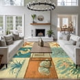 thumbnail image 3 of Cartoon Seahorse Starfish Area Rugs 5x7 ft Ocean Fish Seaweed Coastal Washable Rug Non Slip Indoor Carpet Absorbent Floor Mat for Living Room Bedroom Dining Room, 3 of 9