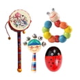 thumbnail image 1 of Juego de 4 instrumentos musicales de madera, juguetes musicales Montessori, juguetes, kits de de percusión Premium para fiesta de recién nacidos Estilo C, 1 of 9