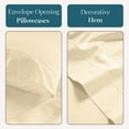 thumbnail image 6 of Casa Platino Cal King Sheets Set – 100% Egyptian Cotton Bed Sheets, Premium Hotel Comfort, Sateen Finish, Deep 15” Pocket – Ivory, 6 of 8