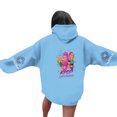 thumbnail image 4 of Pop cazadora para niña Demon Hunters Unisex Printed Anime Print Long-Sleeved Hooded Sweatshirt （Sky Blue）, 4 of 4