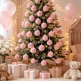 thumbnail image 6 of Hvmvliv Flocked Christmas Ball Ornament Velvet Xmas Tree Hanging Bauble Shatterproof for Holiday Party Decor, 6 of 6