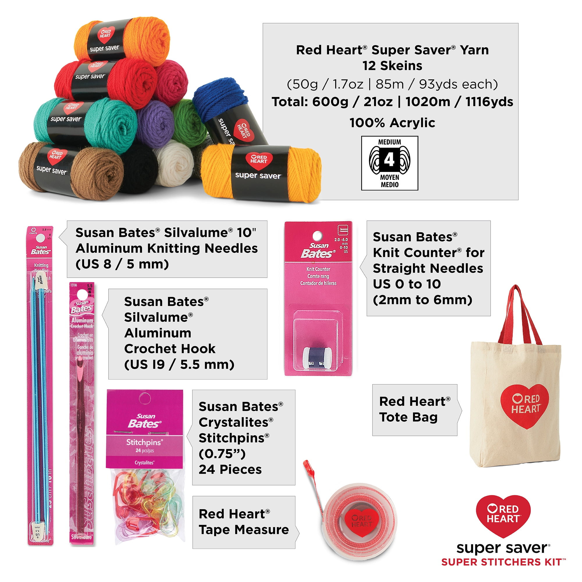 Red Heart® Super Saver® Super Stitchers Kit