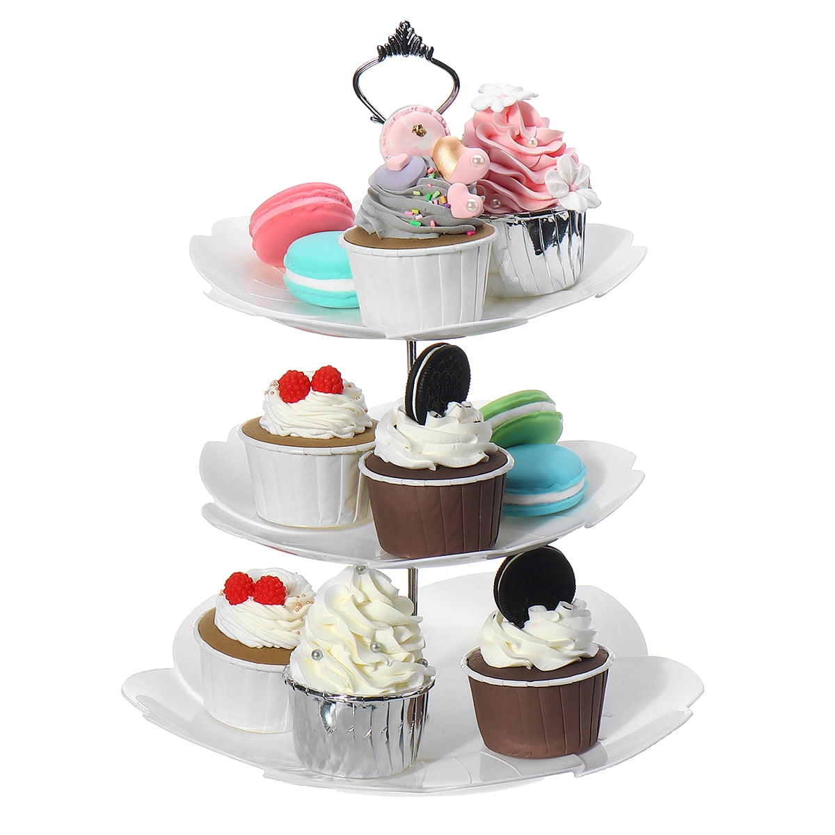 3-Tier Round Square Cake Stands Cupcake Dessert Display Wedding Party Supplies 