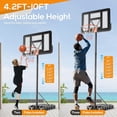 thumbnail image 2 of Beddle Portable Adjustable Basketball Hoop, 4.9-10ft Height for Outdoor Use – Ideal for Kids, Teens, and Adults, 2 of 7