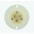 thumbnail image 4 of Leviton 15378-C Flanged Inlet, 5-20P 20 Amp 125 Volt Industrial Black and White - White, 4 of 4