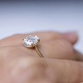 thumbnail image 5 of Jewelerix Classic Round Cut Moissanite Solitaire Engagement Ring in Yellow Gold Vermeil Band, Women’s Promise Ring, Timeless Minimal Jewelry Gift, 5 of 6