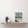 thumbnail image 2 of Tenby Castle Beach in Wales Colourful Townscape Artwork Framed Wall Art Print A4, 2 of 4