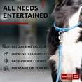 thumbnail image 4 of Glamour Rolled Leather Dog Leash for Small Medium and Large Dogs | Heavy Duty Strong Leather Puppy Leash for Outdoor Walking Running Training | Strong Dog Leashes for Large Breed Dogs - Blue, 4 of 6