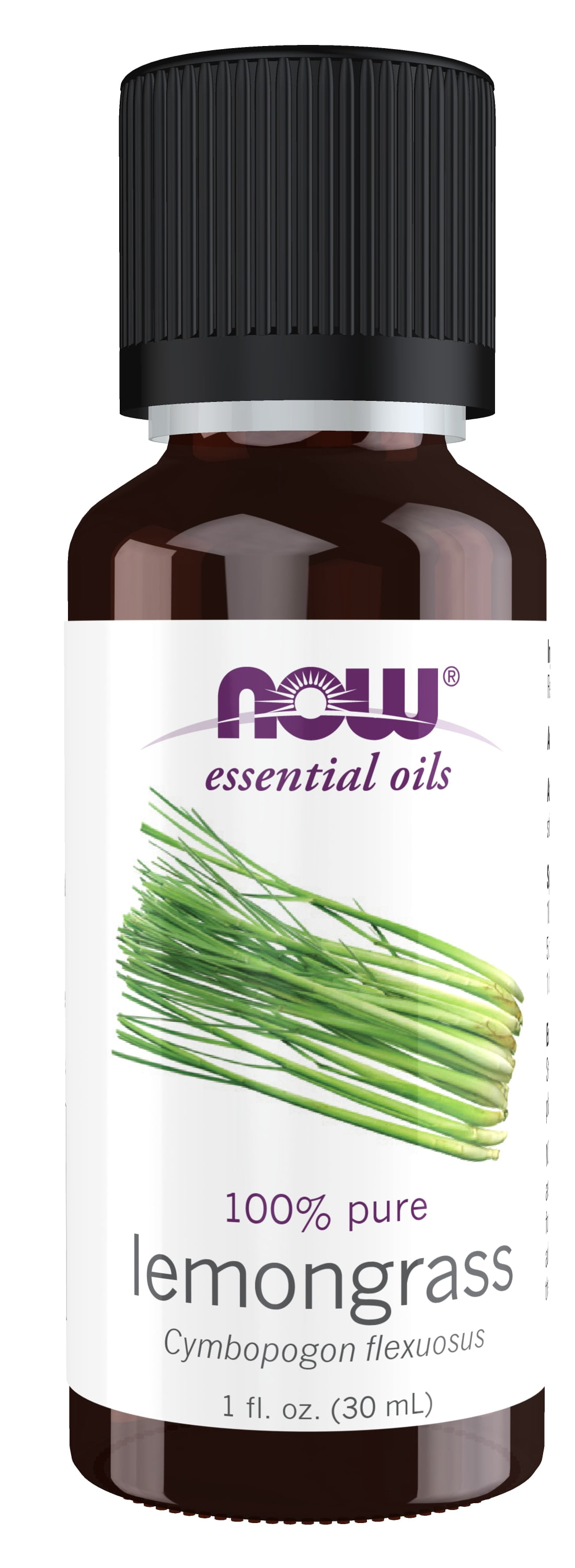 NOW Essential Oils, Lemongrass Oil, Uplifting Aromatherapy Scent, Steam Distilled, 100% Pure, Vegan, Child Resistant Cap, 1-Ounce