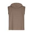 thumbnail image 4 of Linen Mens Hoodie Pullover Drawstring Quarter Zipper Sleeveless Vintage Tops T-Shirt Streetwear Fathers Gift, 4 of 6